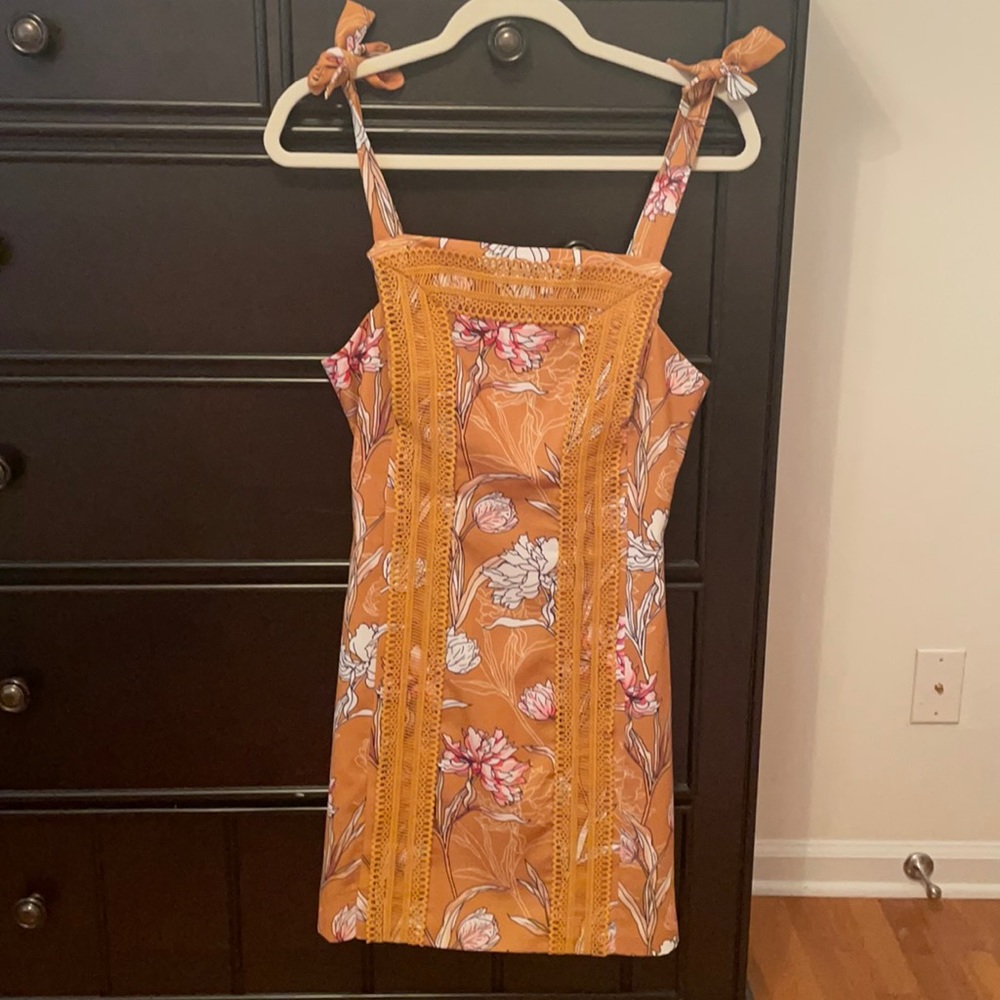 Finders Floral Mustard Dress